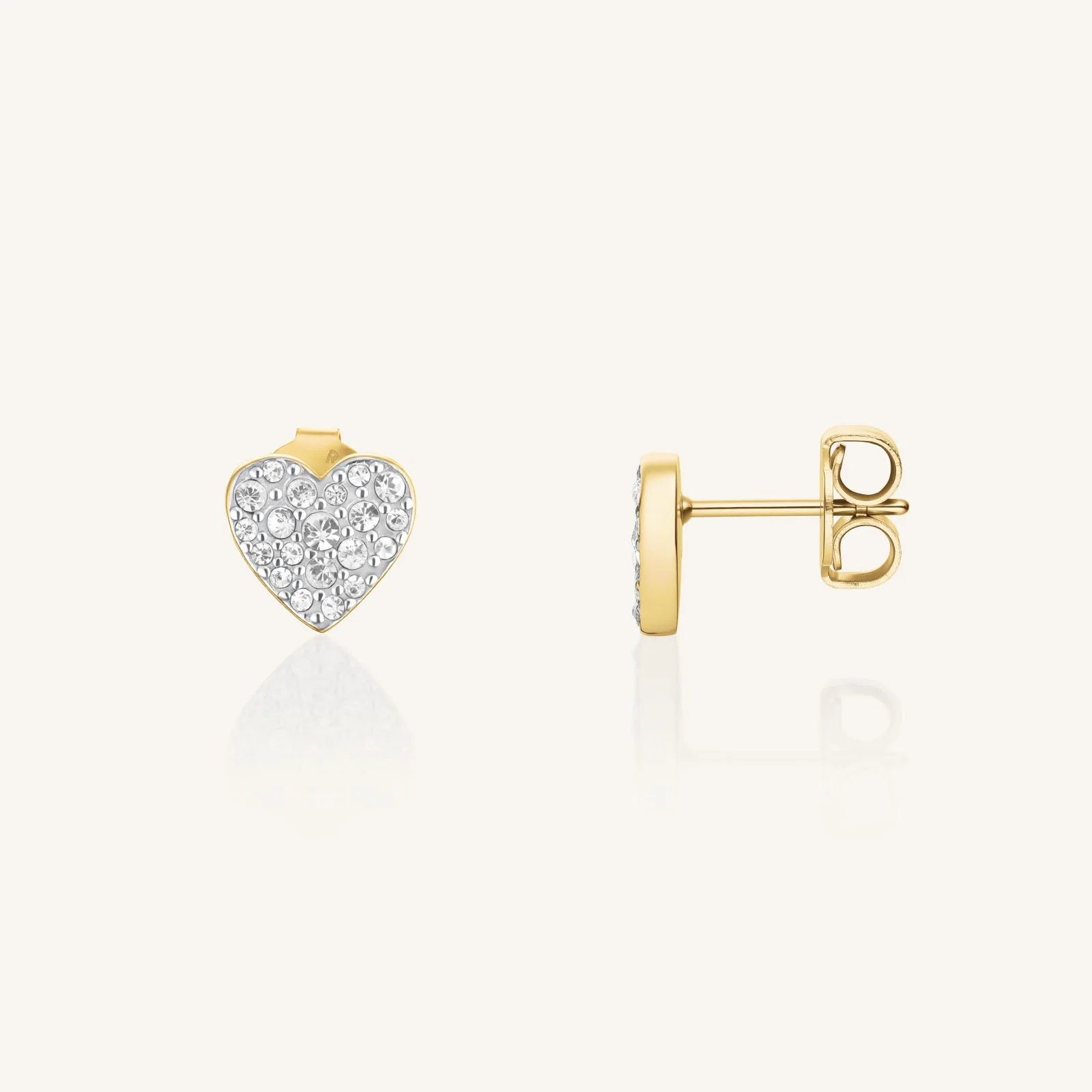 Pavé Heart Studs - Image 3