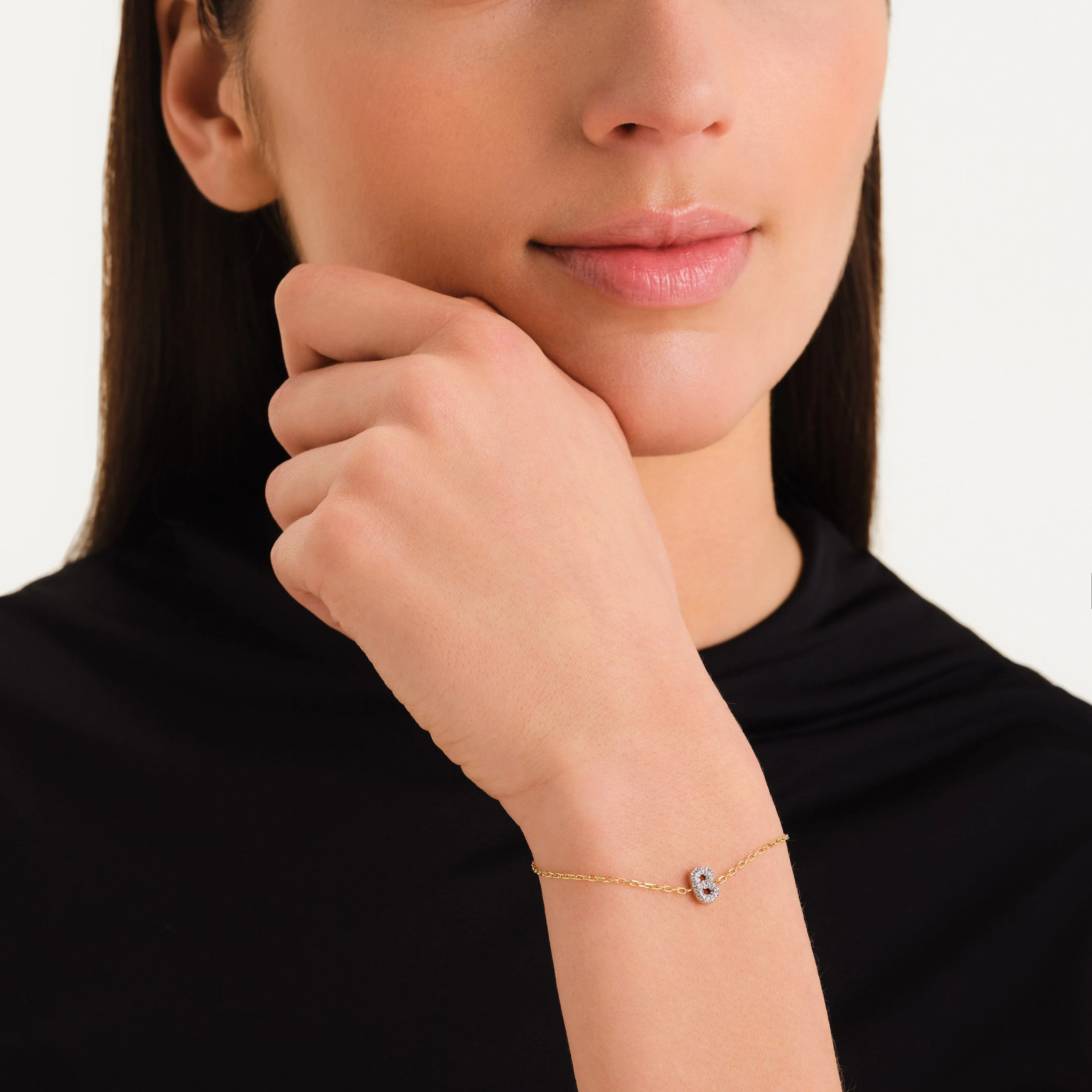 Crystal Letter B Bracelet - Image 2