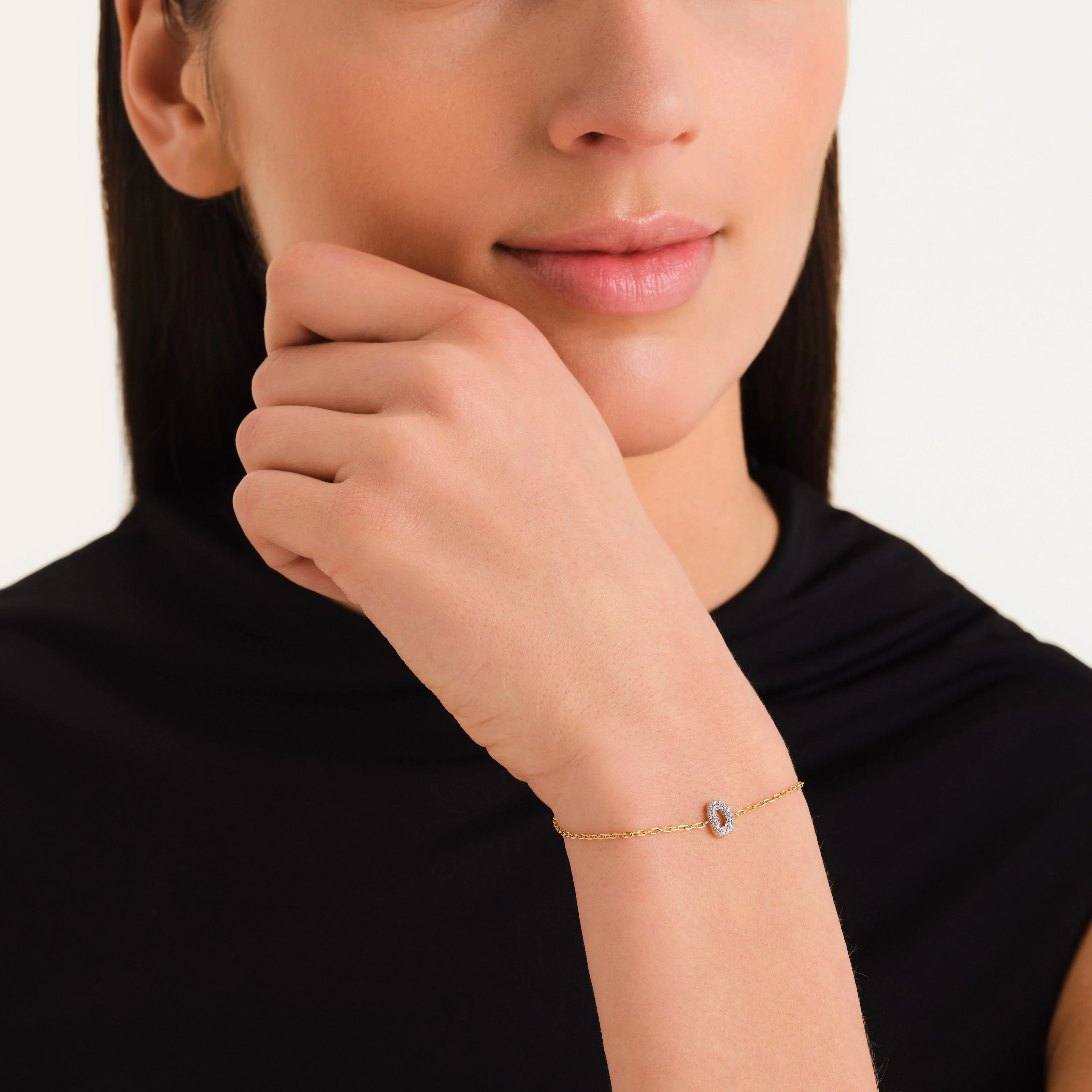 Crystal Letter D Bracelet - Image 2