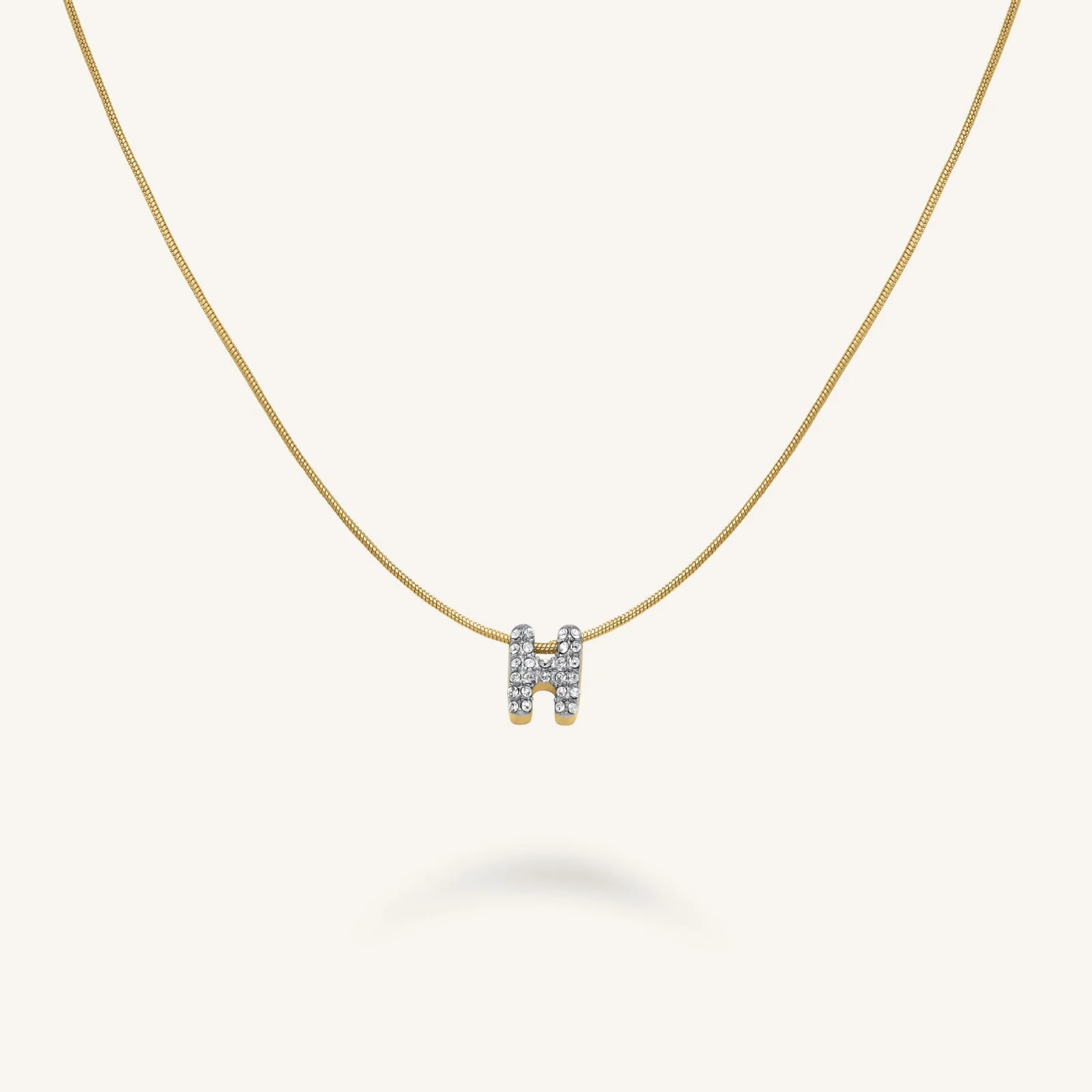 Crystal Letter H Necklace