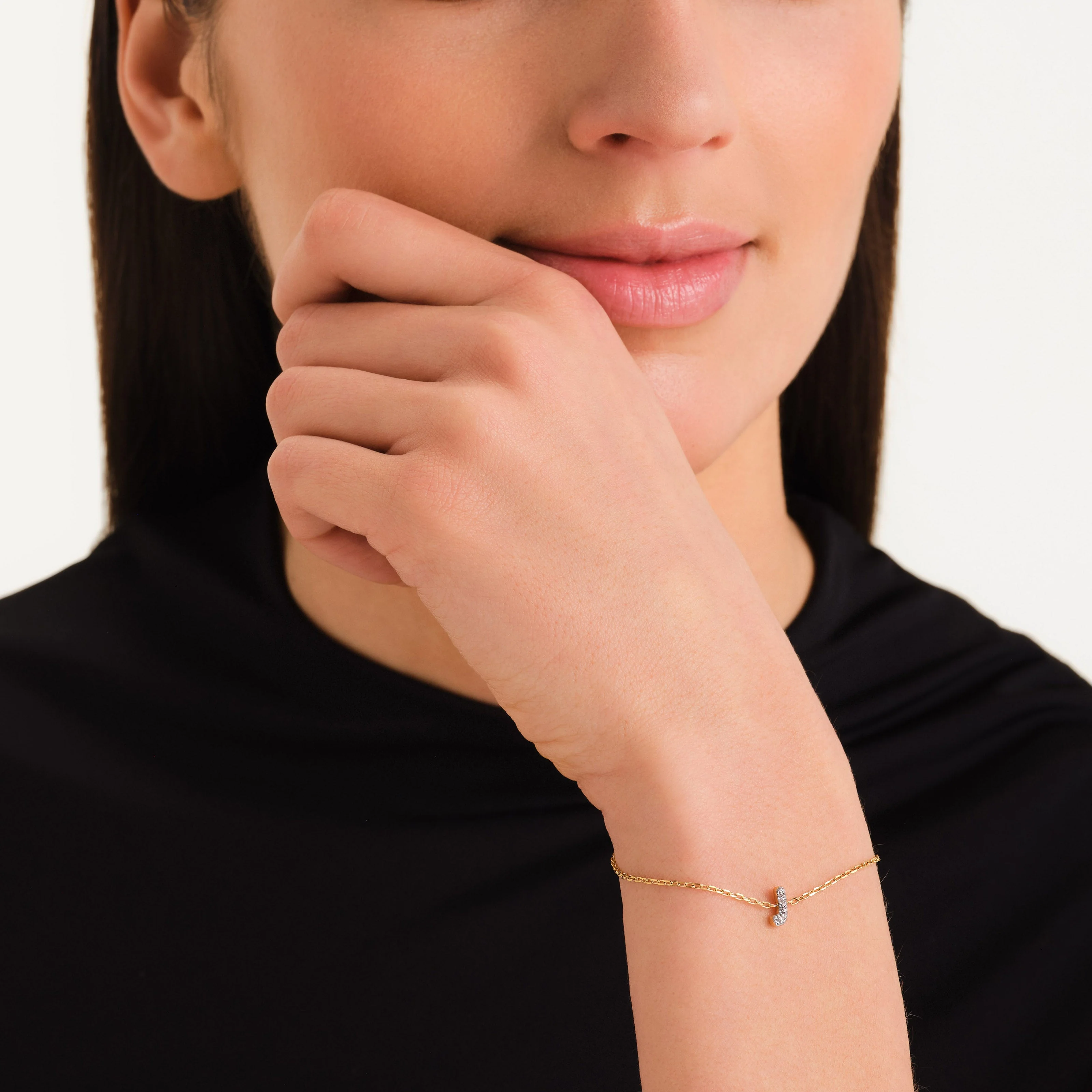 Crystal Letter J Bracelet - Image 2