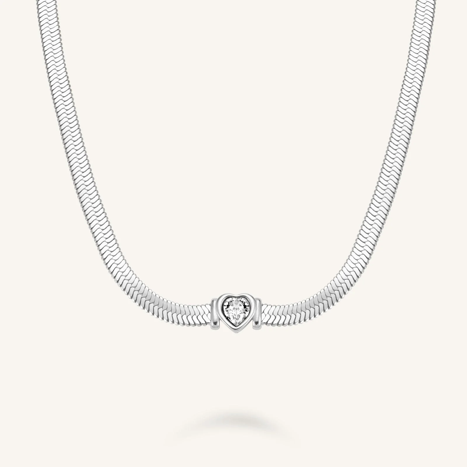 Snake Heart Choker Silver